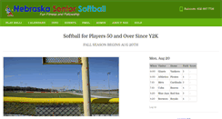 Desktop Screenshot of neseniorsoftball.com